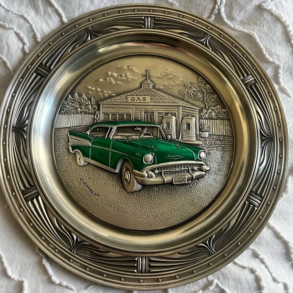 The Bradford Exchange Silver and Green Vintage Car Wall Decor